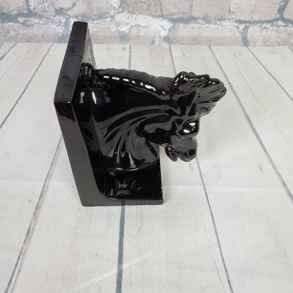 2/$25 Black Stallion Bookend Decor Chess  Knight Ceramic - Picture 7 of 12